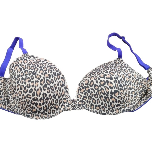Victoria's Secret VERY SEXY Lightly Padded Leopard Print Push Up Bra Size 36C - Picture 1 of 7